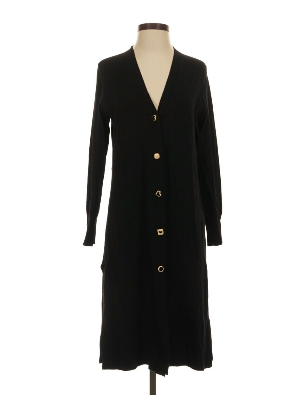 Chico's Black Long Duster Cardigan Size 0 Cashmere Blend